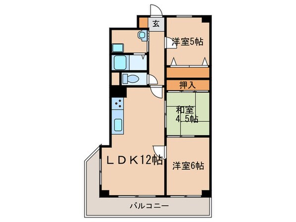 ゾンネンハイム大手門(311)の物件間取画像